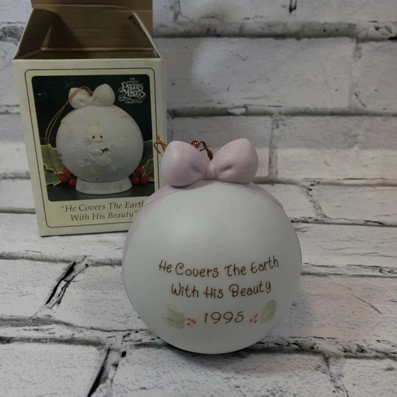 1995 Precious Moments "He Covers The Earth With His Beauty" Vintage Ornament HM7 - Picture 5 of 12